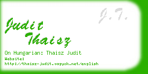 judit thaisz business card